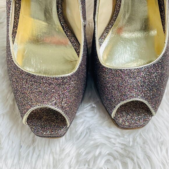Steve Madden Kelle Rainbow Glitter Platform Heels Size 9 - Picture 6 of 9